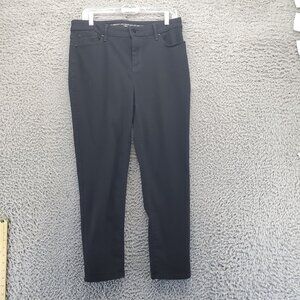 Chicos Jeans Womens 1.5 US 10 Black Girlfriend Slim Leg Ankle Stretch